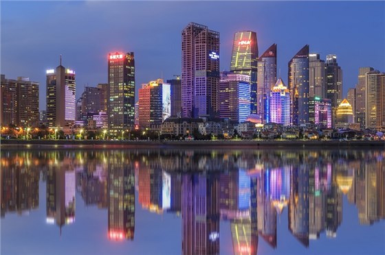城市地標燈光秀